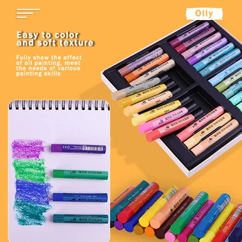 Kuelox Art Soft Ulei Pastel/Creion Macaron/Morandi/Artist Clasa 12/24/36 Culori Solubile În Apă/Gras Graffiti Pastelate Pictura 170557