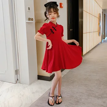Sweety Fete Rochie Eleganta Baby Girl Haine 4-9 Ani Chineză Stil Tradițional De Anul Nou De Design Rochii De Fată 2205