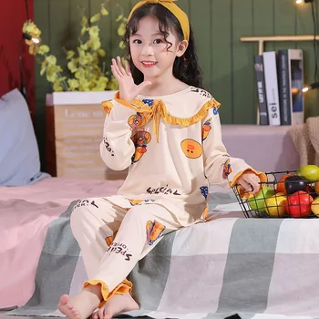 Bumbac Fete Pijama Set de Toamna Iarna cu Maneca Lunga pentru Copii Set de Pijamale Drăguț Fete Pijama Seturi pentru Copii îmbrăcăminte de noapte Fata Cadou 2503