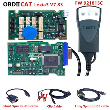 OBDIICAT Lexia3 V7.83 Firmware 921815C Lexia 3 PP2000 Auto Scanner Instrument de Diagnosticare Cu o Calitate Înaltă de Aur PCB Diagbox