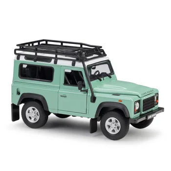 WELLY 1:24 Land Rover Defender Aurora Verde masina sport de simulare aliaj model de masina meserii decor colecție de instrumente de jucărie cadou