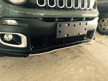 De înaltă calitate din oțel Inoxidabil de protecție față și spate Protector Placa Antiderapare a acoperi styling Auto pentru Jeep Renegade 2016-2018