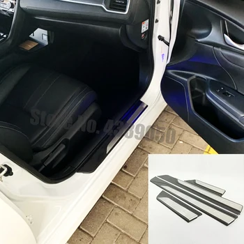 Din Oțel inoxidabil Pentru Honda Civic al 10-lea 2016 2017 2018 Portierei Tapiterie Protecție Guard Cover Tapiterie Auto Styling accesorii 4BUC