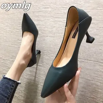 2020 Nouă Femei Sexy Stilet Petrecere De Nunta Pantofi Confortabil Subliniat Toe Pantofi Cu Toc Femeie Pompe Doamnelor Pantofi Casual Single
