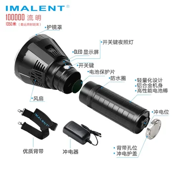 IMALENT MS18 Lanterna LED CREE XHP70 100000 LM Lanterna Reincarcabila cu Acumulator + Display OLED de Încărcare Inteligent 10107
