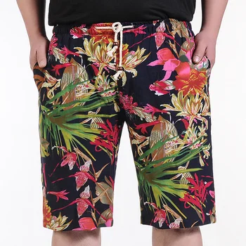 Lenjerie de Vara barbati pantaloni Scurți pentru Bărbați de Mari Dimensiuni Casual pantaloni Scurți Noua Moda de sex Masculin Vrac pantaloni Scurți de Plajă Floral pantaloni Scurți Casual Dimensiune 8XL