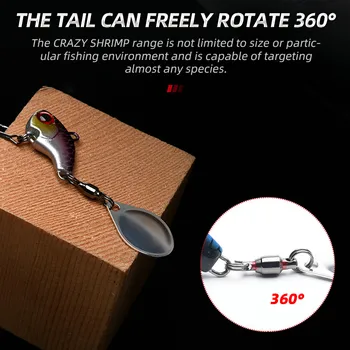 ALLBLUE CICLON Tail Spinner Metal Vib Shad Turnare Mal Jig Vibrații Jigging Lama Lingura Momeală de Pescuit Momeală Artificială Aborda