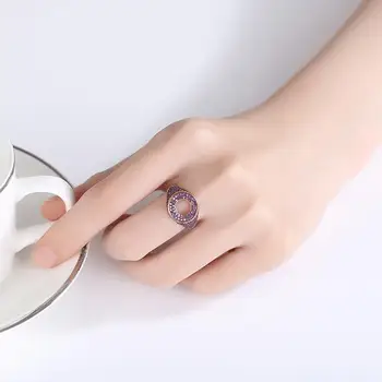 LUOTEEMI Design de Brand Nou inel Rotund Inele Pentru Bărbați Mici să Deschidă Cubic Zircon Cristal Anel Moda Bijuterii zi de Naștere Cadouri de Craciun