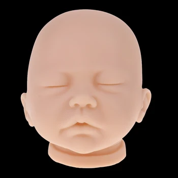 Realiste 20inch Renăscut Papusa Accesoriu de Vinil Cap Sculpta Dormit Baby Doll Kituri DIY Face Provizii #1