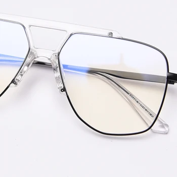 Peekaboo poligon ochelari de moda pentru femei anti blue light metal mare cadru pătrat ochelari de soare pentru barbati uv400 2021 obiectiv clar