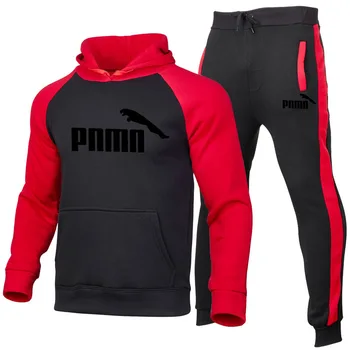 Toamna și Iarna 2020 Nouă Bărbați Hoodie Costum Sport Brand Pulover Costum Hanorac + Pantaloni de Jogging Barbati Pulover Sport 3XL
