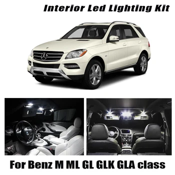 Alb Canbus LED-uri Auto de Interior Hartă Dom Kit de Lumina Pentru Mercedes-Benz M, ML, GL GLK GLA-class W163 W164 W166 X164 X166 X 156 X204