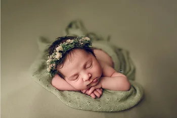2021 Nou-Născut Recuzită Fotografie Copil Florale Bentita Lună Plină Copil Pălărie Copil Printesa Fată Accesorii De Par Flori Cu Bandă De Susținere
