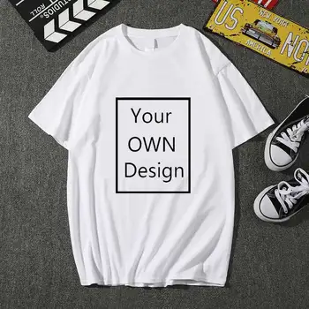 PROPRIUL Design Logo-ul de Brand/Imagine Personalizate Tricou Bărbați și femei DIY Bumbac tricou maneca Scurta tricou Casual topuri Tee 36color