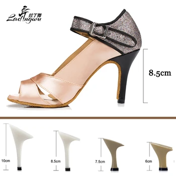 Femei Pantofi de Dans Satin Flash de aur moale, Confortabil de jos pantofi de Tango Salsa de Bal pantofi Doamnelor Petrecere Pantofi de Dans 10262