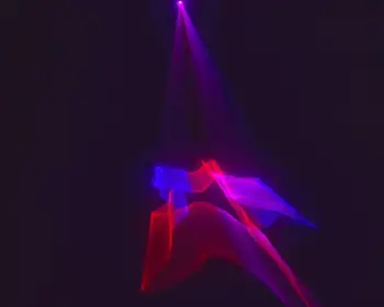 Luminozitate ridicată 2 Lentile Rosu Verde Albastru RGB Fascicul Laser DMX512 videoproiector profesional DJ Disco petrecere acasă spectacol de teatru de iluminat