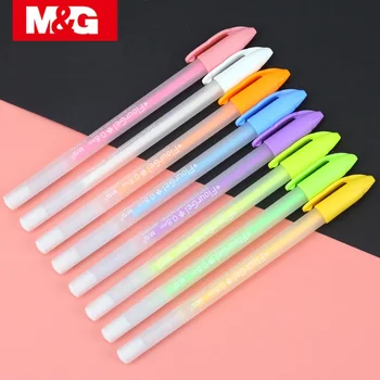 M&G 8 culori/set Culoare Pastel Gel Stilou Set Alb culorile de cerneală pixuri schiță drăguț kawaii Art Marker Papetarie rechizite pentru școală