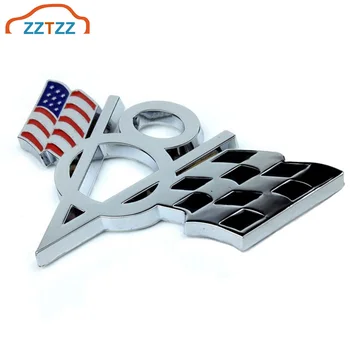 ZZTZZ 3D Metal V8-NE Steagul Moto Auto Autocolant Logo Emblema, Insigna de Styling Auto pentru Masini Universale de Motociclete Accesorii Decorative