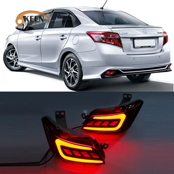 2 buc Pentru Toyota Vios 2016 2017 2018 LED Bara Spate Reflector de Parcare Avertizare Frână Lampa spate Bara Spate Reflector