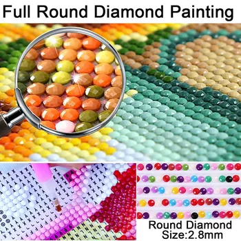 DIY 5D Diamant Tablou goblen Peisaj Mare Far Complet Diamant Rotund Broderie Peisaj Kituri de Mozaic Decor Acasă