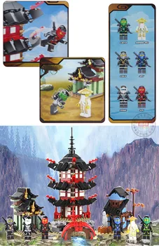 Phanto Diy Compatibil Ninjagoes Templu Versiune Mai Mică Blocuri Seturi De Cărămizi Jucarii Pentru Copii