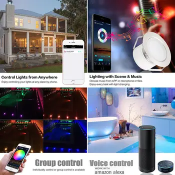 20X WIFI Inteligent APP Telefon de Control RGB/RGBW 31mm 12V ip67 Bucătărie Trepte cu LED Pachet Feroviar de Lumini pentru Alexa Ecou de Start Google IFTTT 10345