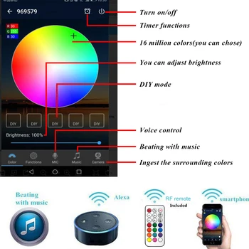 20X WIFI Inteligent APP Telefon de Control RGB/RGBW 31mm 12V ip67 Bucătărie Trepte cu LED Pachet Feroviar de Lumini pentru Alexa Ecou de Start Google IFTTT