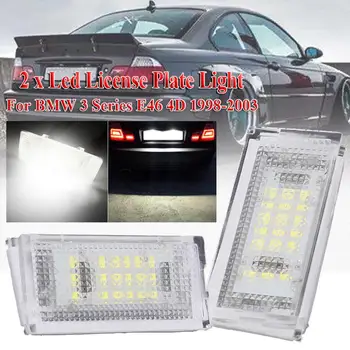 2 buc LED-uri de Lumină de inmatriculare Led Auto Canbus Coada de Lumină LED-uri Albe Becuri Pentru BMW 3er E46 4D 1998-2003 Accesorii Auto en-Gros