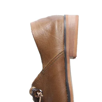 DRKANOL 2021 Primăvară Stil Britanic Doamnelor Pantofi din Piele Pantofi Oxford Pentru Femei Alunecare Pe Pantofi Casual Plat Manual