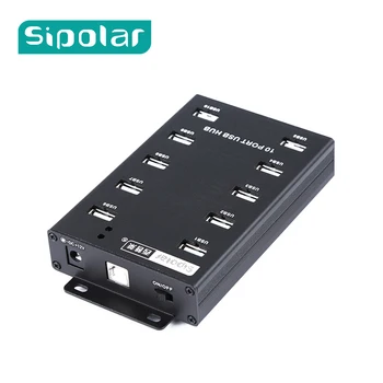 Sipolar 10 Port USB 2.0 HUB pentru Bitcoin Miner de date se sincronizează cu Indicator LED 12V 5A adaptor de Alimentare comutator pornit/OPRIT