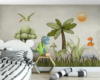 Beibehang Personalizate Nordic nostalgic animal ilustrare camera copiilor tapet de fundal de papel de parede 3d tapet tapety