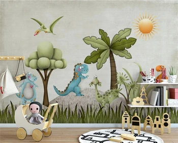 Beibehang Personalizate Nordic nostalgic animal ilustrare camera copiilor tapet de fundal de papel de parede 3d tapet tapety