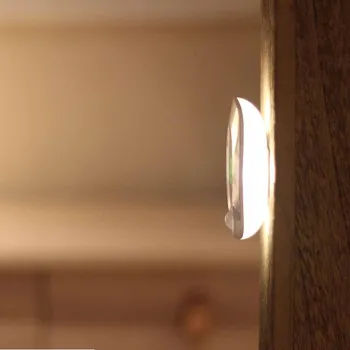 Smart Corpul de Inducție Senzor infraroșu Ceas de Perete LED Lumina de Noapte Baterie Ceas Domiciliu Magnetic Ceas Veioza Pentru Dormitor Toaletă