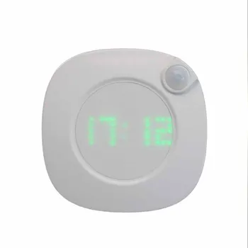 Smart Corpul de Inducție Senzor infraroșu Ceas de Perete LED Lumina de Noapte Baterie Ceas Domiciliu Magnetic Ceas Veioza Pentru Dormitor Toaletă