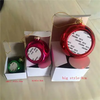 Sublimare ornament de crăciun mingea farmecul personalizate gol consumabile fierbinte transfer de BRICOLAJ cadouri personalizate, 6colours 48pcs/lot