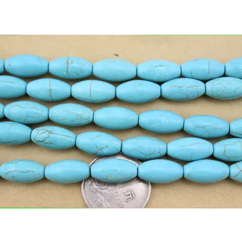 Ckysee en-Gros 24buc/lot 8.5*16mm Naturale Piatra Albastru Margele Pentru Bratara Colier DIY Bijuterii de Vânzare Fierbinte