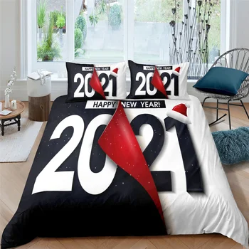 Noi Anul 2021 Set de lenjerie de Pat Queen 3D Drăguț Imprimate Carpetă Acopere Lenjerie de pat 2/3pcs Textile Acasă de Lux de Înaltă Calitate Cuvertură de pat
