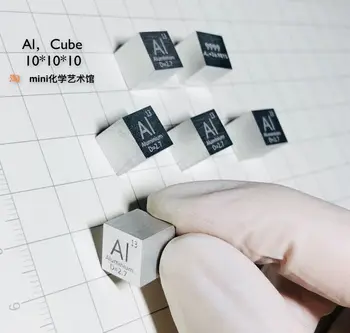 De înaltă puritate 4N metal aluminiu aluminiu periodice fenotip de cub 10 mm 2,7 g Al 99.99 Al cubi