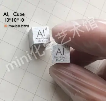 De înaltă puritate 4N metal aluminiu aluminiu periodice fenotip de cub 10 mm 2,7 g Al 99.99 Al cubi