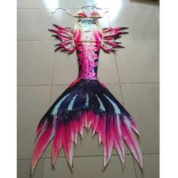 Personalizate! 2020 Femeile Adulte Sirena Cozi pentru Înot Copii Fete Sirena de costume de Baie Cu Monofin Fin mă înec Cosplay Costum