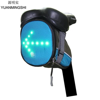 YUANMINGSHI Ciclism Biciclete CONDUS de Siguranță Șa Rucsac LED Lumina de Semnalizare Reflectorizante, Vesta, Geanta pentru Siguranța Noapte cu Bicicleta