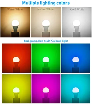 Tuya Inteligent de Lumină Lampă Wifi Bec de 12W 15W Schimbare de Culoare RGB Bec LED e27 110V 220V APP de la Distanță Compatibil Alexa de Start Google