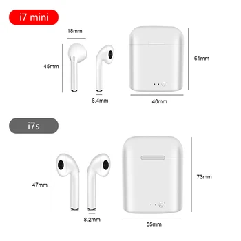 I7s TWS Căști fără Fir, Căști Bluetooth Mini Stereo În ureche Căști setul cu Cască Cu Încărcare Cutie Pentru iPhone Xiaomi, huawei