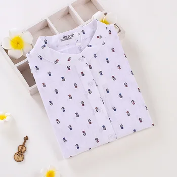 2020 Doamnelor Cămașă Albă de Toamnă Tricou pentru Fete de Școală Maneca Lunga Femei Uzura Birou de Imprimare Topuri Lejere Plus Dimensiune XL Bluza Tricou
