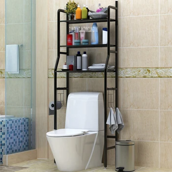 Nu Ștanțare De Metal Toaletă Raft Podea Tip De Stocare Sampon, Prosop, Etc Accesorii Rack Baie, Mașină De Spălat Raft Organizator