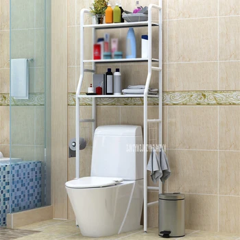 Nu Ștanțare De Metal Toaletă Raft Podea Tip De Stocare Sampon, Prosop, Etc Accesorii Rack Baie, Mașină De Spălat Raft Organizator