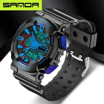 Noul brand SANDA ceas de moda pentru bărbați ceas digital cu LED G în aer liber multi-funcția de rezistent la apa militare ceas sport relojes hombre 10700