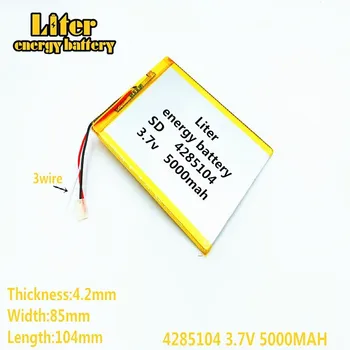Linia 3 Litri de energie a bateriei 4285104 3.7 V 5000MAH 4085105 Litiu Tablet PC Baterie cu protectie placa de Polimer baterie