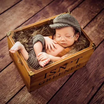 Copilul Fotografie Recuzita Foto Nou-Născuți Recuzită Copilul A Atins Pălăria Copii Salopete