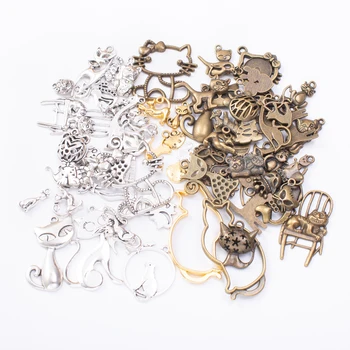 50g de metal fierbinte cat pandantiv bronz antic brățară colier handmade, bijuterii en-gros accesorii DIY